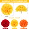 40Pcs Silk Marigold Flowers Artificial for Decoration DIY Wreath Garland Craft Wedding Party Baby Shower Decoration Halloween Christmas (Mix Colors)